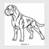 Autoaufkleber Boxer stehend Aufkleber (Blatt)