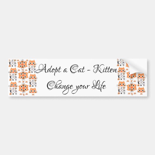 Autoaufkleber Cat Kitten Adoptier (Vorne)