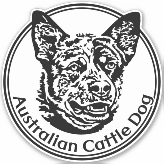 Autoaufkleber Cattle Dog Aufkleber (Vorderseite)