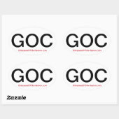 Autoaufkleber Charleston - 4 Pack Ovaler Aufkleber (Blatt)