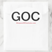 Autoaufkleber Charleston - 4 Pack Ovaler Aufkleber (Tasche)