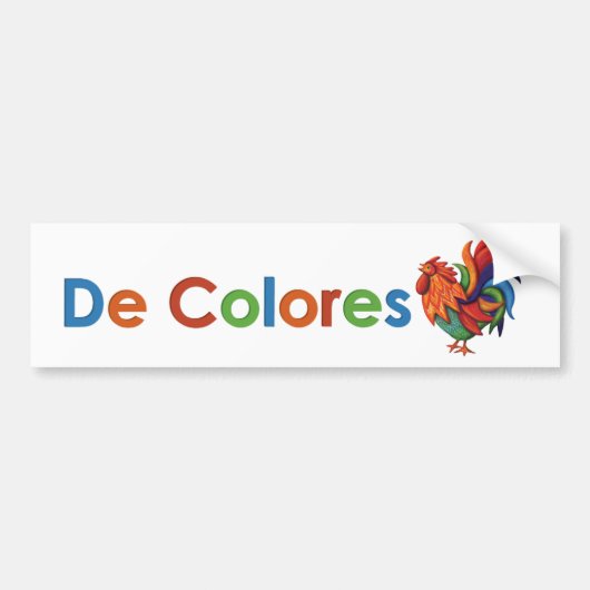 Autoaufkleber De Colores Rooster Gallo (Vorne)