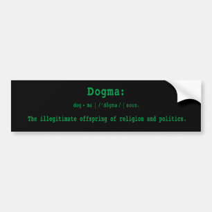 Autoaufkleber: Definition des Dogmas Autoaufkleber