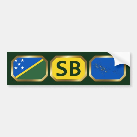 Autoaufkleber der Flaggengebietskarte der Salomone (Vorne)