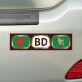 Autoaufkleber der Flaggenkarte von Bangladesch (Auf Auto)
