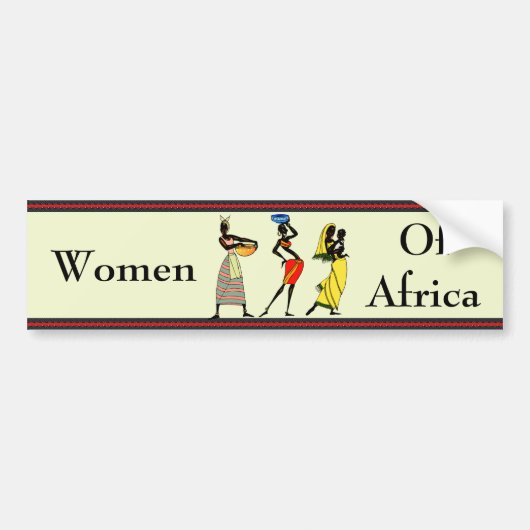 Autoaufkleber der Frauen in Afrika (Vorne)