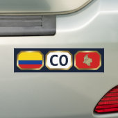 Autoaufkleber der kolumbianischen Flaggenkarte (Auf Auto)