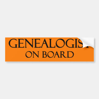 Autoaufkleber des Genealogist an Bord