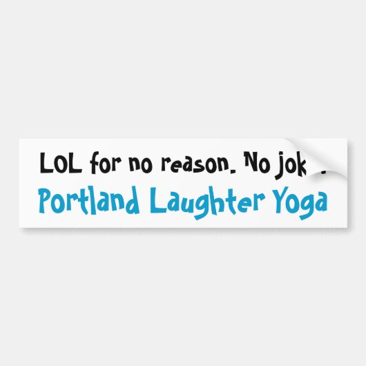 Autoaufkleber des Portland-Gelächter-Yoga-LOL (Vorne)