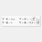 Autoaufkleber, die Gleichungen des Maxwells Autoaufkleber (Vorne)