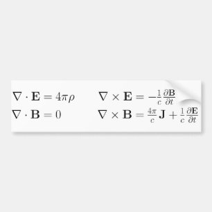 Autoaufkleber, die Gleichungen des Maxwells Autoaufkleber