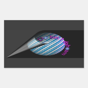 Autoaufkleber "Do bin I dahoam" (grau) Rechteckiger Aufkleber