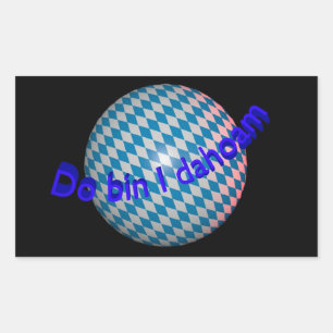 Autoaufkleber "Do bin I dahoam" Rechteckiger Aufkleber