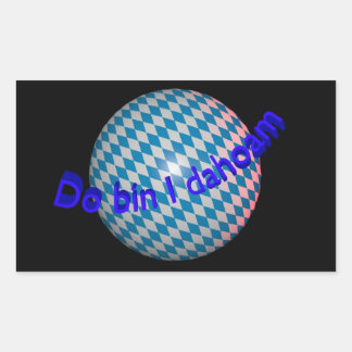 Autoaufkleber "Do bin I dahoam" Rechteckiger Aufkleber