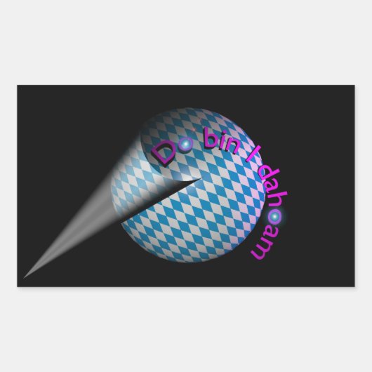 Autoaufkleber "Do bin I dahoam" Rechteckiger Aufkleber (Vorderseite)
