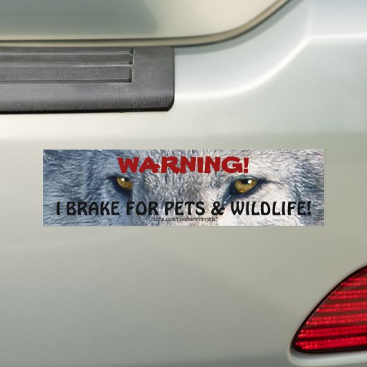 Autoaufkleber "Driving Wildlife Safety Wolf Eyes" (Auf Auto)