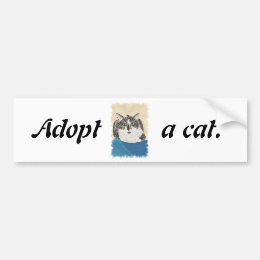 Autoaufkleber einer Katze-Werbeaktion adoptiert (Vorne)