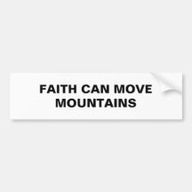 Autoaufkleber "Faith Can Move Mountains"