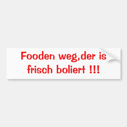 Autoaufkleber "Fooden weg" (Vorne)