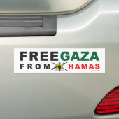 Autoaufkleber "Freier Gaza-Streifen von der Hamas" (Auf Auto)