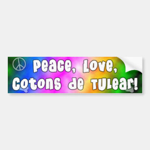 Autoaufkleber Friedenslove Cotons de Tulear