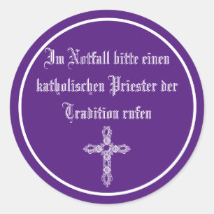 Autoaufkleber für den Notfall Runder Aufkleber