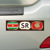 Autoaufkleber für den Suriname-Flag-Karte (Auf Auto)