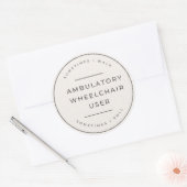 Autoaufkleber für Rollstuhlfahrer Runder Aufkleber (Umschlag)