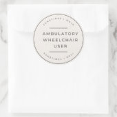 Autoaufkleber für Rollstuhlfahrer Runder Aufkleber (Tasche)