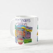 Autoaufkleber für Senioren Kaffeetasse (Vorderseite Links)