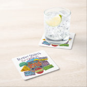 Autoaufkleber für Senioren Rechteckiger Pappuntersetzer (Vor Ort)