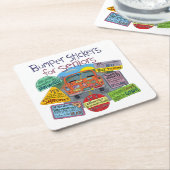 Autoaufkleber für Senioren Rechteckiger Pappuntersetzer (angewinkelt)