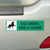 Autoaufkleber - GEHEN GRÜN, REITEN ein PFERD (Auf Auto)