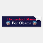 Autoaufkleber Homeschool Mutter-For Obama (Vorne)