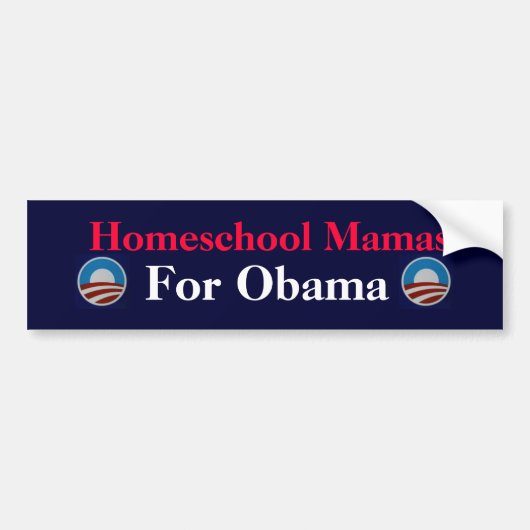 Autoaufkleber Homeschool Mutter-For Obama (Vorne)