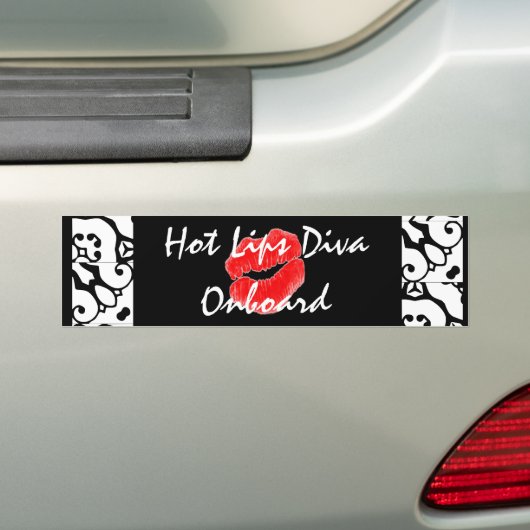 Autoaufkleber "Hot Lips Diva on board" (Auf Auto)