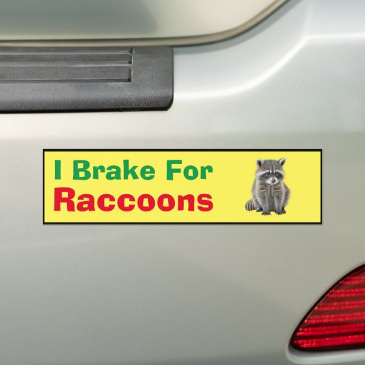 Autoaufkleber - I Bremse für Raccoons (Auf Auto)