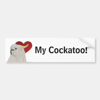 Autoaufkleber - i-Liebe mein Cockatoo!