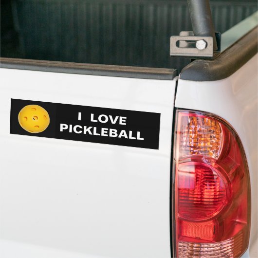Autoaufkleber: I Liebe Pickleball Autoaufkleber (Auf Lkw)