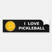 Autoaufkleber: I Liebe Pickleball Autoaufkleber (Vorne)