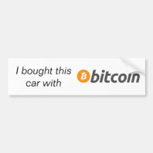 Autoaufkleber - ich kaufte dieses Auto mit Bitcoin