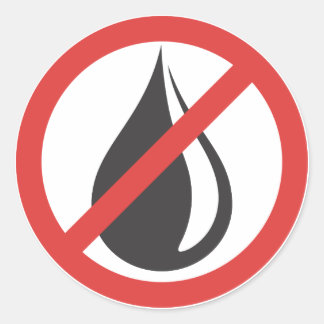 Autoaufkleber - kein Öl mehr Runder Aufkleber