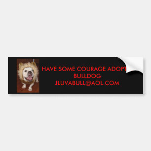 Autoaufkleber lassen etwas Mut eine Bulldogge