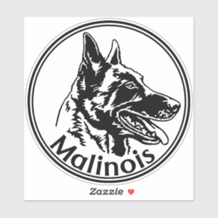 Autoaufkleber Malinois klassisch rund  Aufkleber