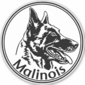 Autoaufkleber Malinois klassisch rund  Aufkleber (Vorderseite)