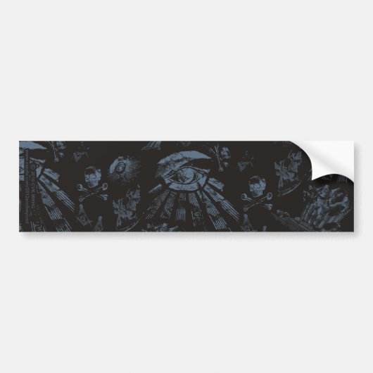 Autoaufkleber Masonic Fantasy Blue (Vorne)