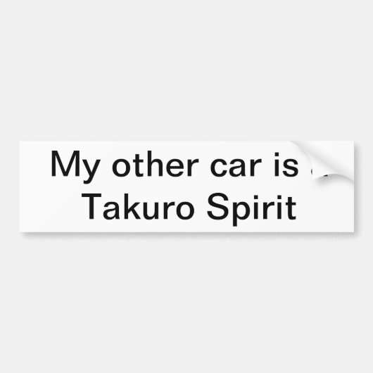Autoaufkleber - mein anderes Auto ist ein Takuro (Vorne)