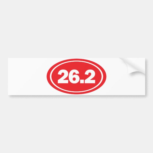 Autoaufkleber mit 26,2 Marathons (Vorne)