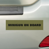 Autoaufkleber mit MINIGUN AN BORD (Auf Auto)