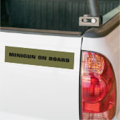 Autoaufkleber mit MINIGUN AN BORD (Auf Lkw)